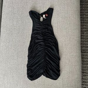 Anthropologie Ruched Tank in Black Size XS